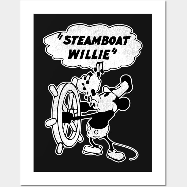 Steamboat Willie Wall Art by darklordpug